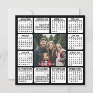 Kalender - Foto in der Mitte des Weihnachtsgrußkar