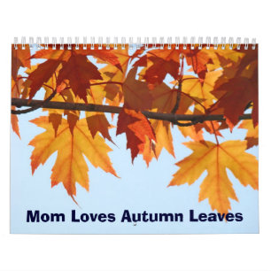 Kalender Fotografie Mama Lieben Herbstblätter