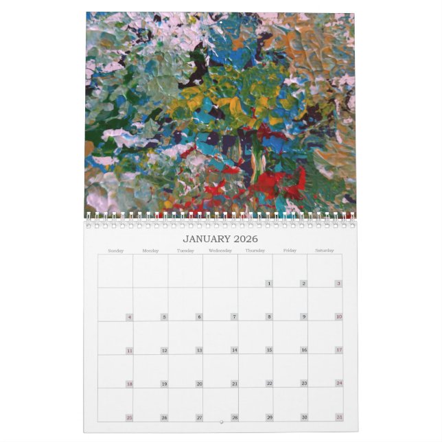 Kalender für abstrakte Kunstmalereien 2025 (Jan 2026)