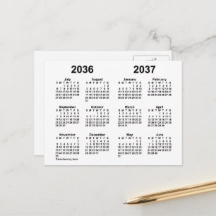 Kalender für das Schuljahr 2036-2037 von Janz Postkarte