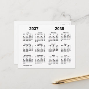 Kalender für das Schuljahr 2037-2038 von Janz Postkarte