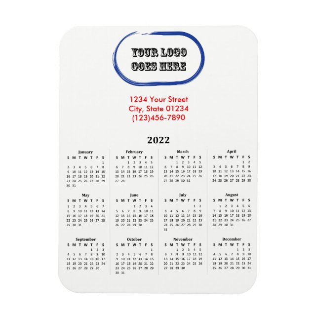 Kalender für die Markenbezeichnung 2022 Magnet (Vertikal)