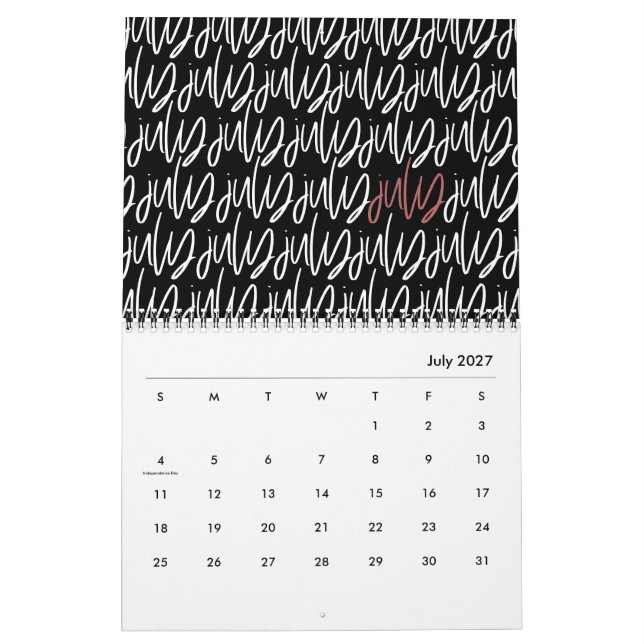 Kalender für moderne Stifte (Jul 2027)
