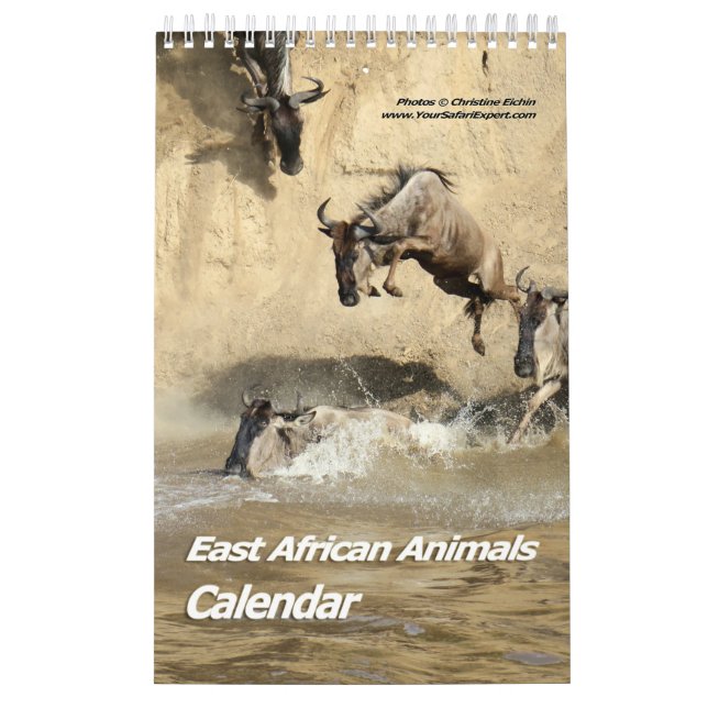 Kalender für ostafrikanische Tiere (Single-Seite) (Titelbild)