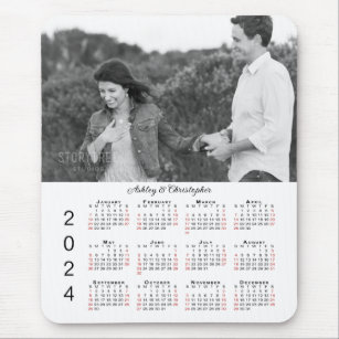 Kalender für personalisierte Fotos 2024 Mousepad