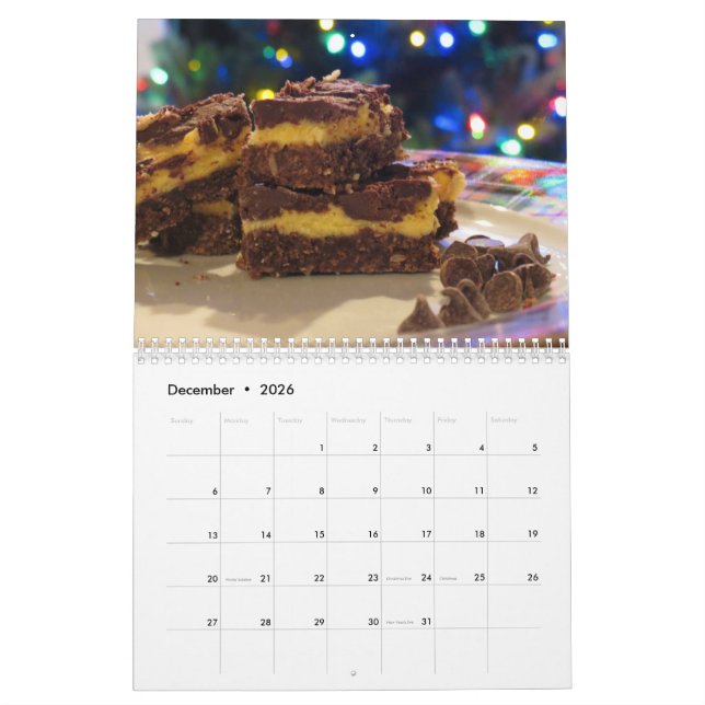 Kalender für süße Lebensmittel (Dez 2026)