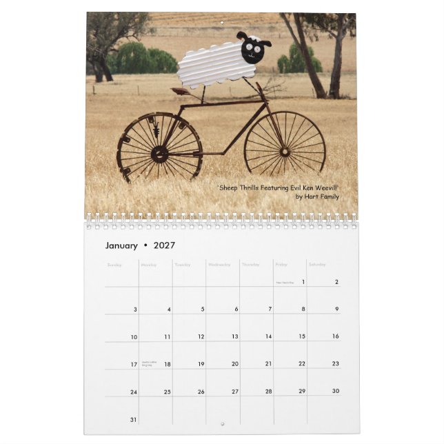 Kalender für Tiere auf Rädern (Jan 2027)