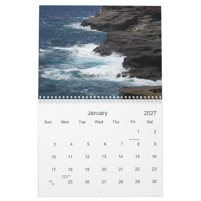 Kalender Hawaiis 2012 (Jan 2027)