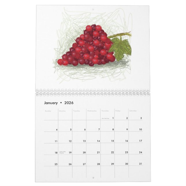 Kalender I mit 2013 Früchten (Jan 2026)