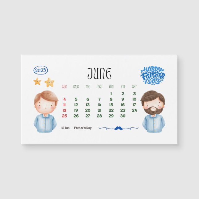 Kalender Juni 2023 Magnetkarte (Vorderseite)
