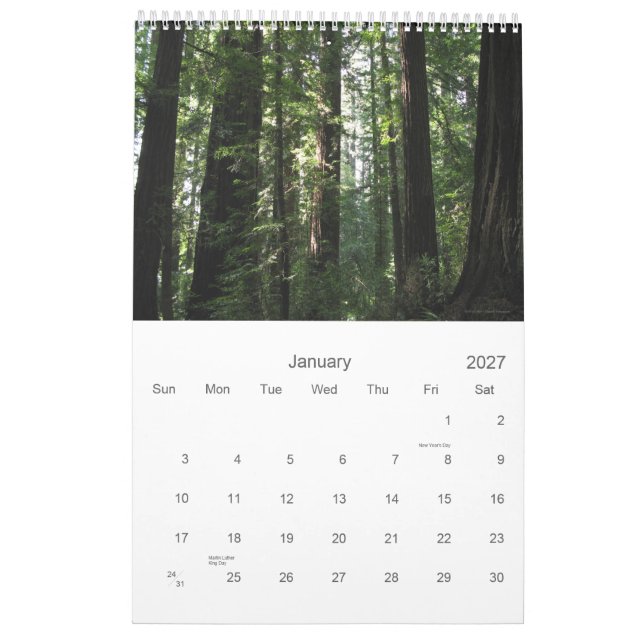 Kalender Kalifornien-Rothölzer 2012 (Jan 2027)