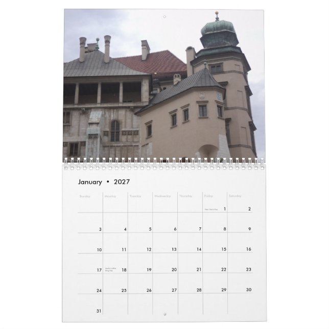 Kalender - Krakau (Jan 2027)