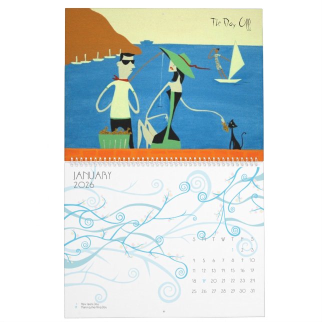 Kalender-Kunst durch Maya Dvalishvili Kalender (Jan 2026)