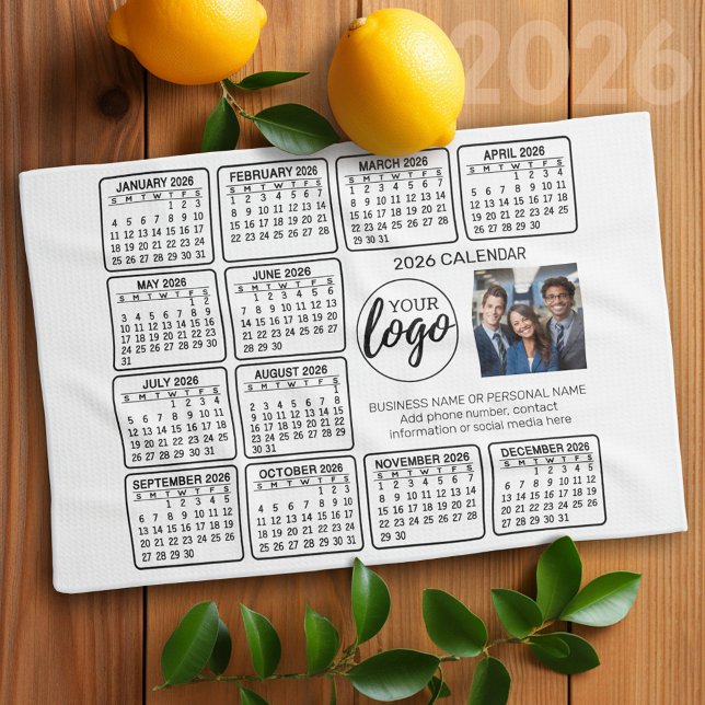 Kalender - Logo, Foto Geschirrtuch (2026 Calendar)