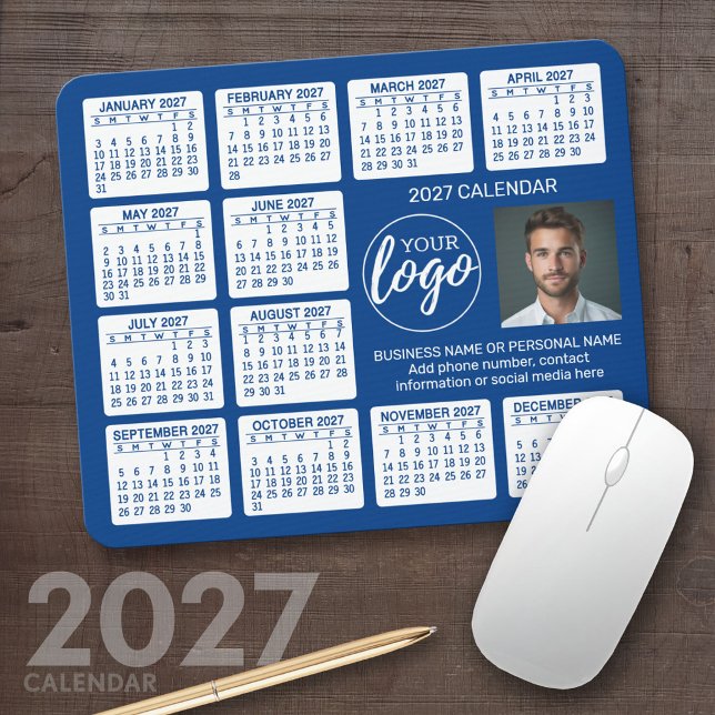 Kalender - Logo, Foto Mousepad (2027 Calendar Mousepad)