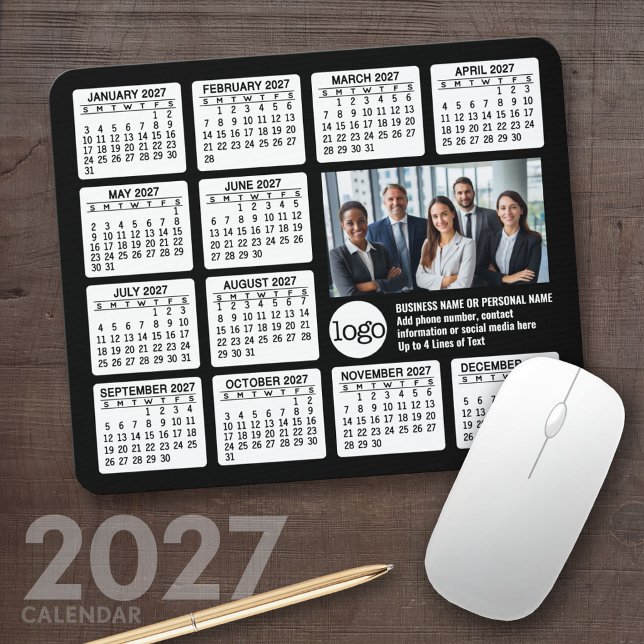 Kalender - Logo, Foto Mousepad (2027 Calendar Mousepad)
