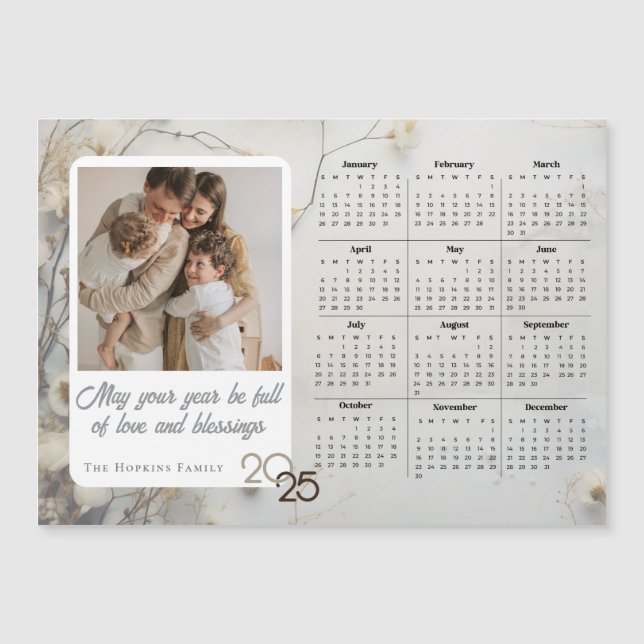 Kalender-Magnet für neutrale Urlaubskarten mit ben Magnetkarte (Vorderseite)
