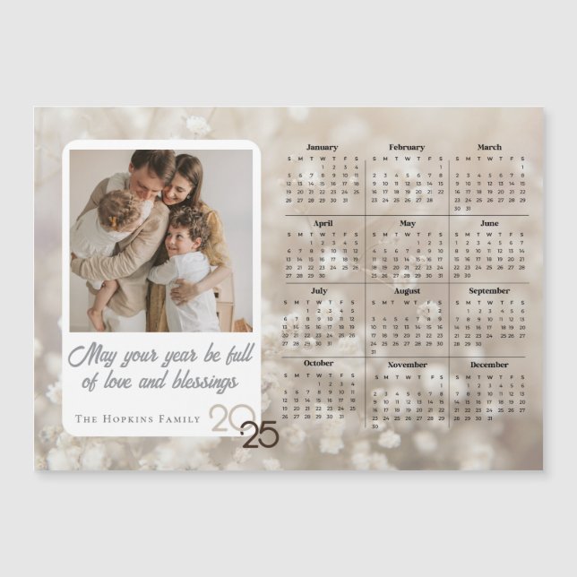 Kalender-Magnet für neutrale Urlaubskarten mit ben Magnetkarte (Vorderseite)