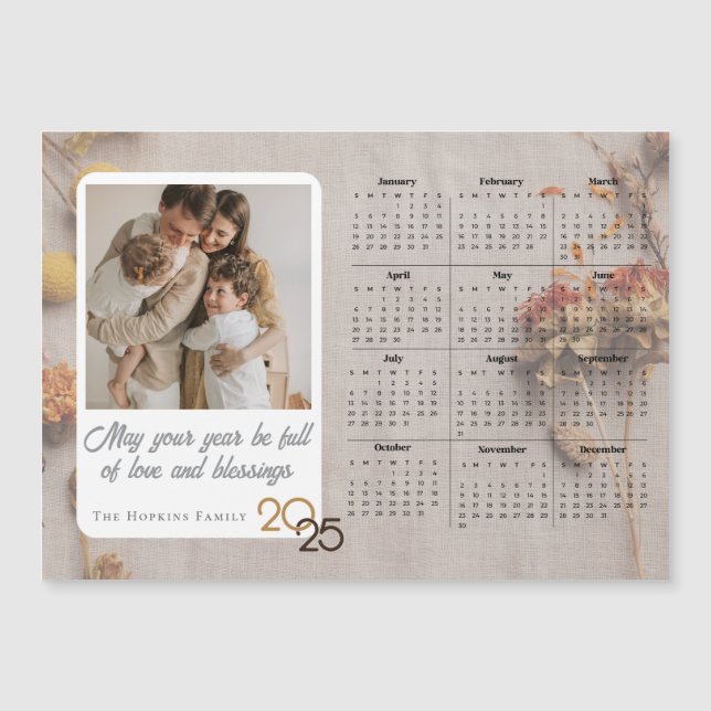 Kalender-Magnet für neutrale Urlaubskarten mit ben Magnetkarte (Vorderseite)