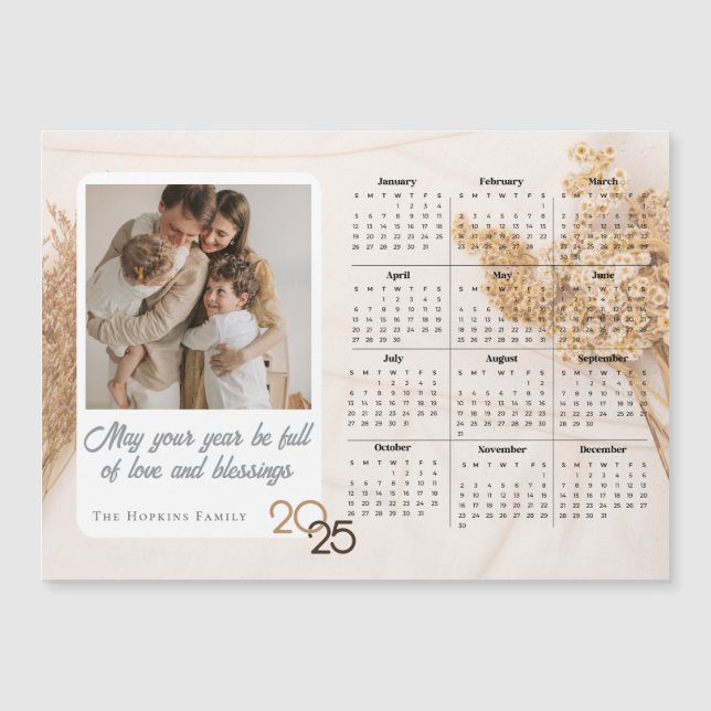Kalender-Magnet für neutrale Urlaubskarten mit ben Magnetkarte (Vorderseite)