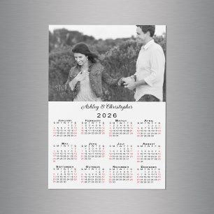 Kalender-Magnet für personalisierte Fotos 2026 Magnetkarte