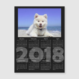 Kalender-magnetische Foto-Karte des Schwarz-2018 Magnetkarte