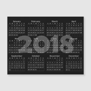 Kalender-Magnetkarte des Schwarz-2018 Magnetkarte