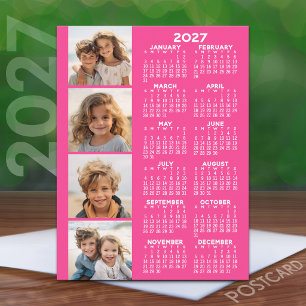 Kalender mit 4 Fotomaterial Postkarte