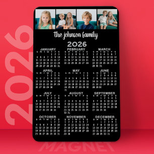 Kalender mit 4 Fotos Magnet
