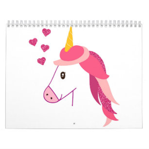Kalender mit einem Einhorn für ein Mädchen.