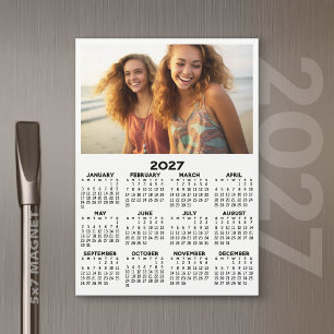 Kalender mit Foto Full Year View Modern Magnet