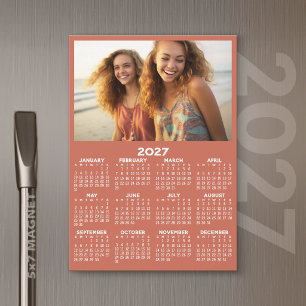 Kalender mit Foto Full Year View Modern Magnet