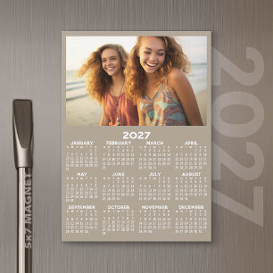 Kalender mit Foto Full Year View Modern Magnet