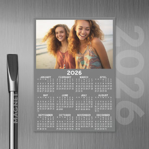 Kalender mit Foto Full Year View Modern Magnet