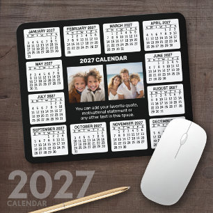 Kalender mit Foto im Zentrum Mousepad