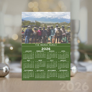Kalender mit Foto - Jahresansicht Feiertagskarte