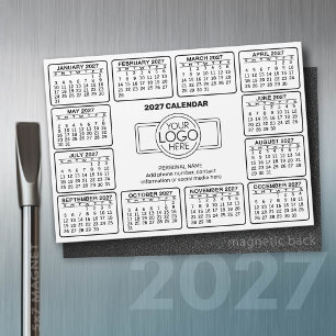 Kalender mit Logo Kontakt-Magnet Magnetkarte