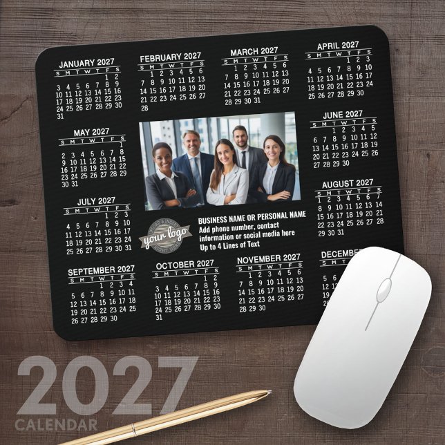 Kalender mit Logo Kontakt-Magnet Mousepad (2027 Calendar Mousepad)