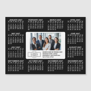 Kalender mit Logo Kontaktinformationen Magnet
