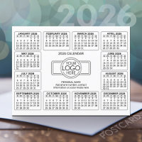 Kalender mit Logoinformationen Kontaktinformatione