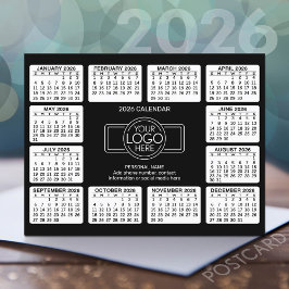 Kalender mit Logoinformationen Kontaktinformatione Postkarte