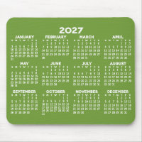 Kalender - modern grün und weiß