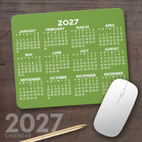 Kalender - modern grün und weiß