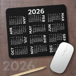 Kalender - modern, schwarz und weiß mousepad<br><div class="desc">Ein Kalender, der auf einem Mousepad gedruckt wird, verbindet Praktikabilität mit Bequemlichkeit und verwandelt einen Arbeitsbereich in ein Zeitmanagementwerkzeug. Dieses innovative Design verfügt über ein ganzjähriges oder monatliches Kalenderlayout, das in die Oberfläche des Mousepads integriert ist und es dem Benutzer ermöglicht, Daten zu verfolgen, ohne seinen Schreibtisch mit einem zusätzlichen...</div>