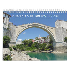 Kalender Mostar und Dubrovnik 2026