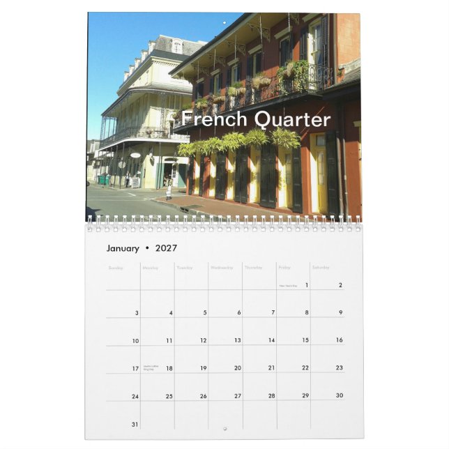 Kalender New Orleans 2015 (Jan 2027)