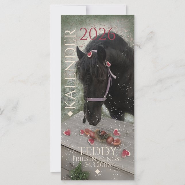 Kalender Pferd - 2026 Grußkarte (Vorderseite)