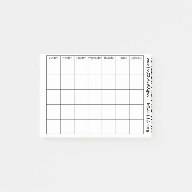Kalender-Post-Itanmerkungen Post-it Klebezettel (Vorderseite)
