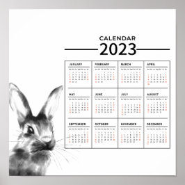 Kalender-Poster 2023 für Wasserfarben Poster