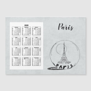 Kalender Reisen Stadt Jahr 2020 Paris Magnetkarte